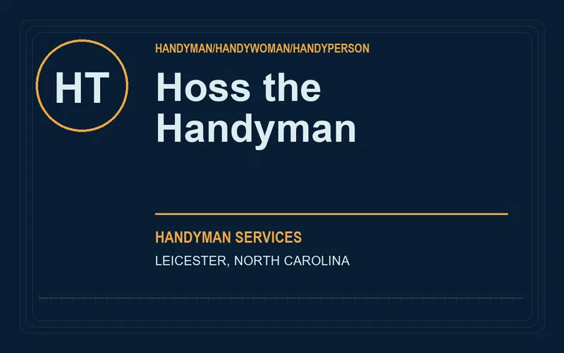 Hoss the Handyman in Leicester, North Carolina