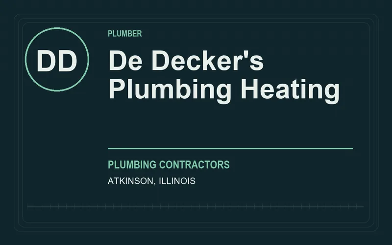 De Decker's Plumbing Heating in Atkinson, Illinois