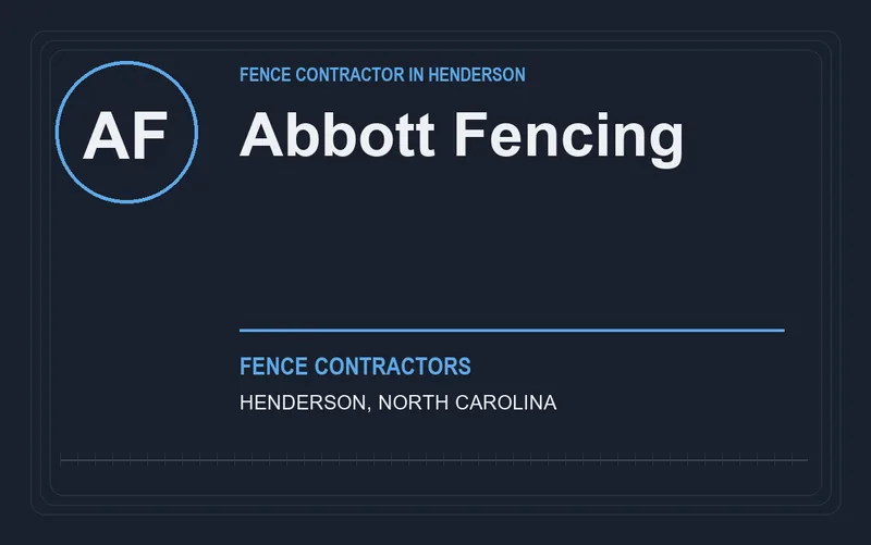 Abbott Fencing in Henderson, North Carolina
