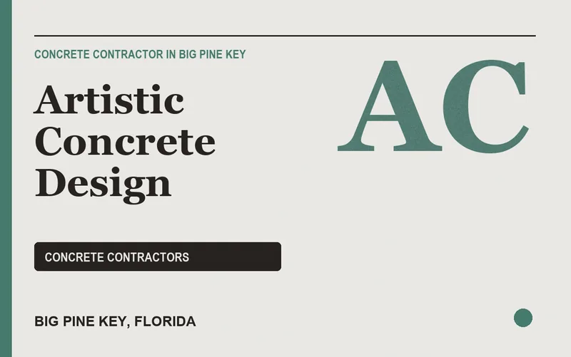 Artistic Concrete Design in Big Pine Key, Florida