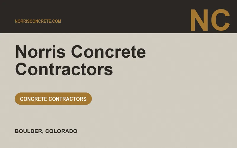 Norris Concrete Contractors in Boulder, Colorado