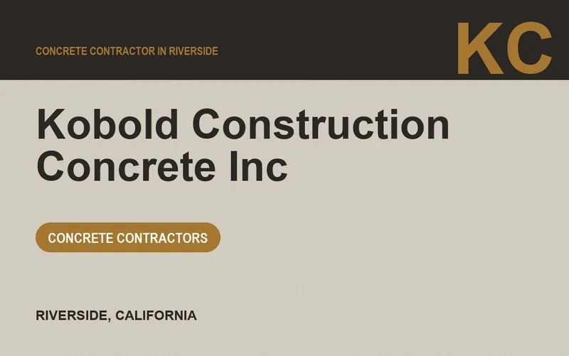 Kobold Construction Concrete Inc in Riverside, California