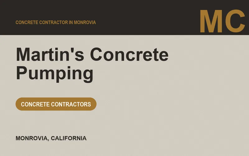 Martin's Concrete Pumping in Monrovia, California
