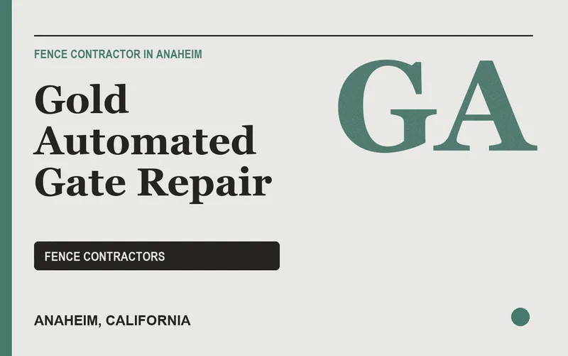 Gold Automated Gate Repair in Anaheim, California