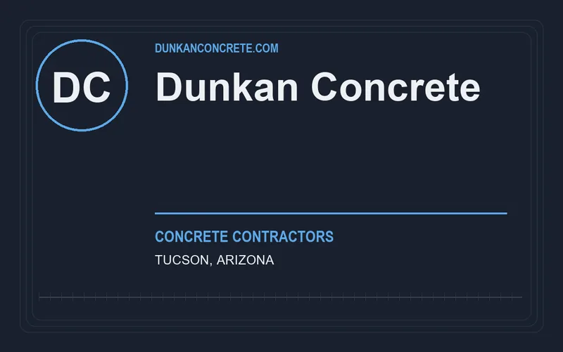 Dunkan Concrete in Tucson, Arizona