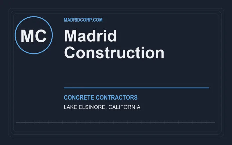 Madrid Construction in Lake Elsinore, California