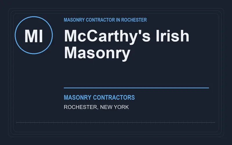 McCarthy's Irish Masonry in Rochester, New York
