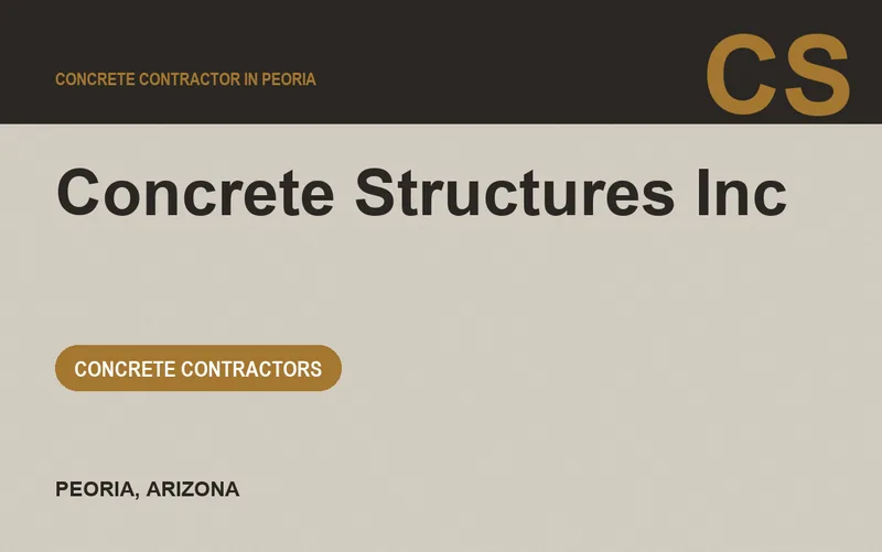 Concrete Structures Inc in Peoria, Arizona