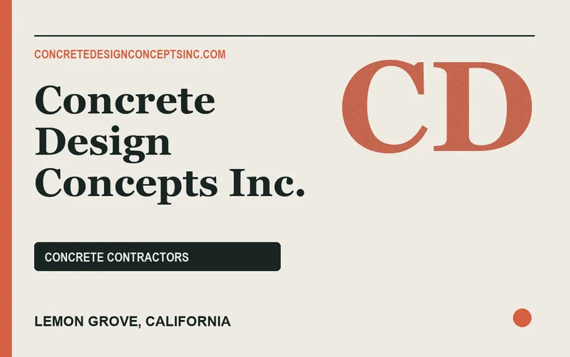 Concrete Design Concepts Inc. in Lemon Grove, California