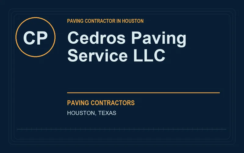 Cedros Paving Service LLC in Houston, Texas