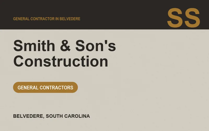 Smith & Son's Construction in Belvedere, South Carolina