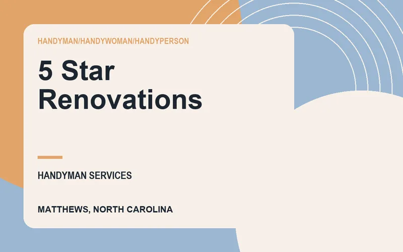 5 Star Renovations in Matthews, North Carolina