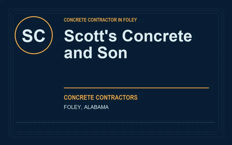 Scott's Concrete and Son in Foley, Alabama