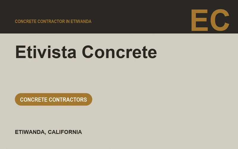 Etivista Concrete in Etiwanda, California