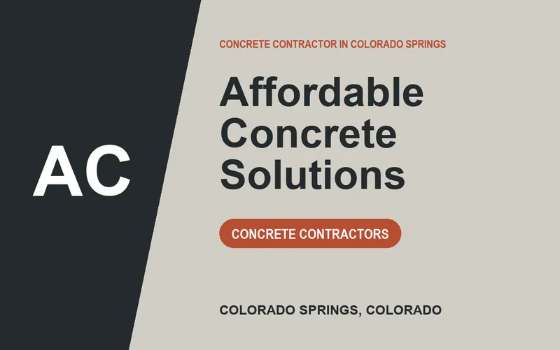 Affordable Concrete Solutions in Colorado Springs, Colorado
