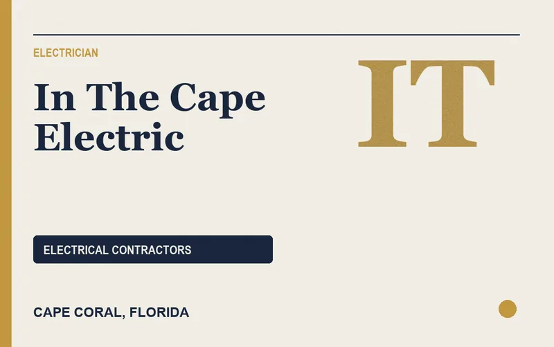 In The Cape Electric in Cape Coral, Florida
