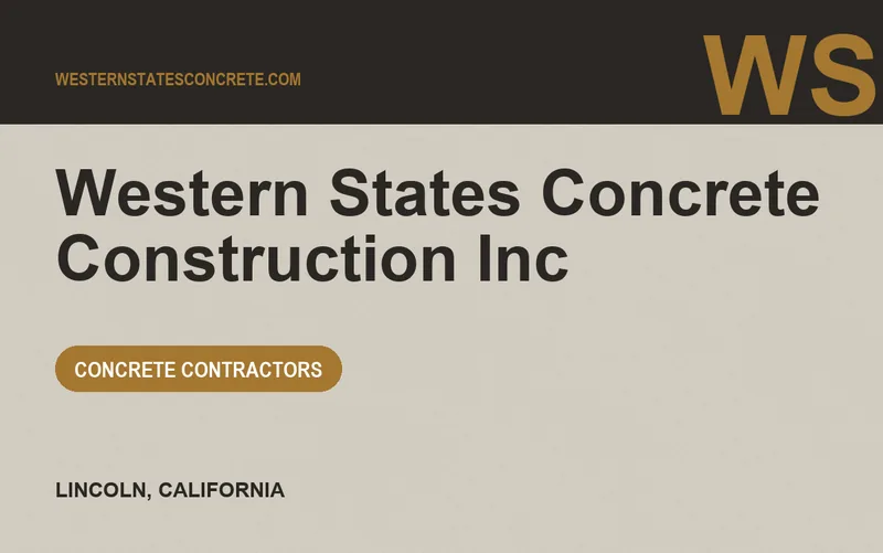 Western States Concrete Construction Inc in Lincoln, California