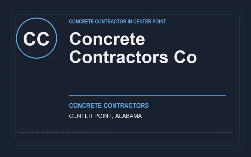Concrete Contractors Co in Center Point, Alabama