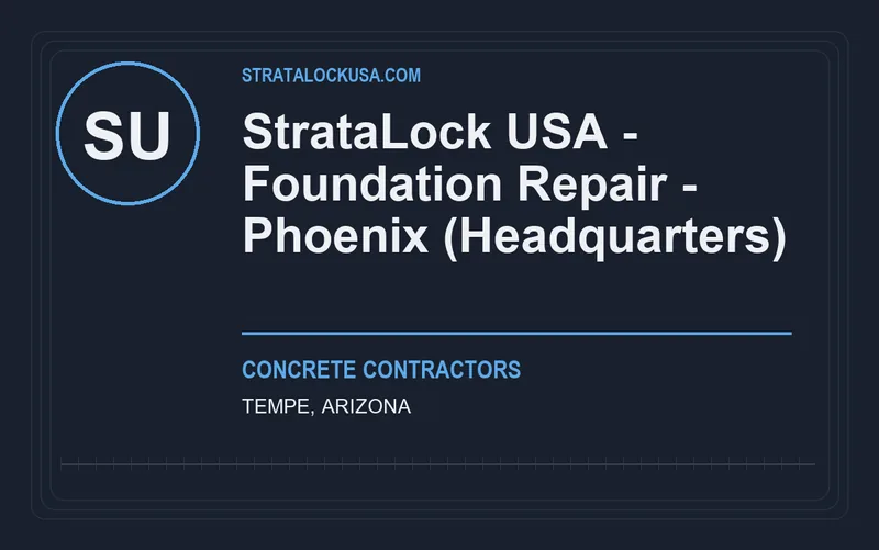 StrataLock USA - Foundation Repair - Phoenix (Headquarters) in Tempe, Arizona