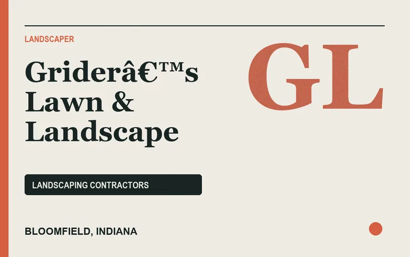 Griderâ€™s Lawn & Landscape in Bloomfield, Indiana