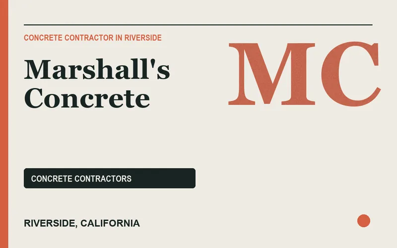 Marshall's Concrete in Riverside, California