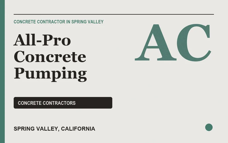 All-Pro Concrete Pumping in Spring Valley, California