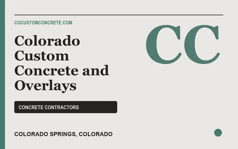 Colorado Custom Concrete and Overlays in Colorado Springs, Colorado