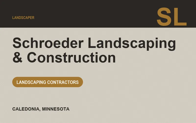 Schroeder Landscaping & Construction in Caledonia, Minnesota