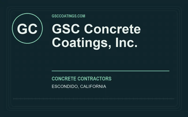 GSC Concrete Coatings, Inc. in Escondido, California