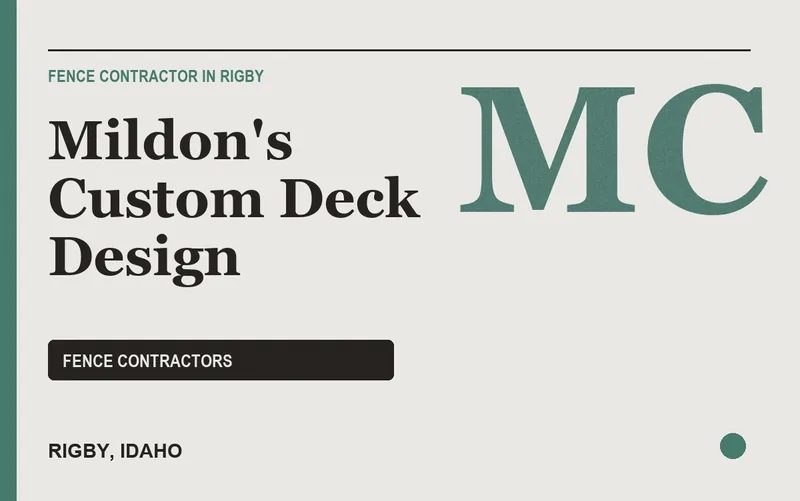 Mildon's Custom Deck Design in Rigby, Idaho