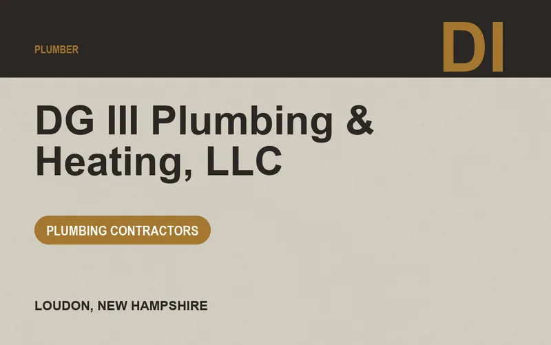 DG III Plumbing & Heating, LLC in Loudon, New Hampshire