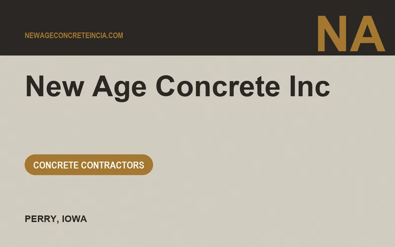 New Age Concrete Inc in Perry, Iowa