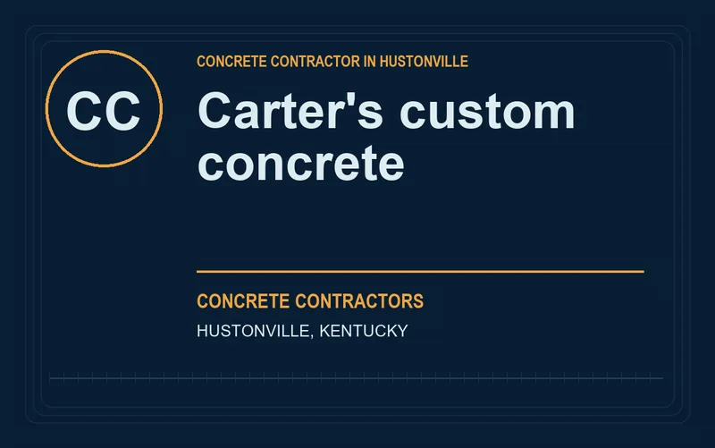 Carter's custom concrete in Hustonville, Kentucky