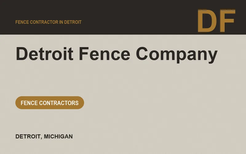 Detroit Fence Company in Detroit, Michigan
