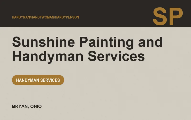 Sunshine Painting and Handyman Services in Bryan, Ohio