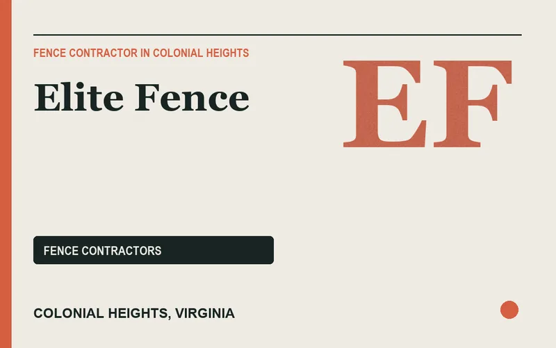 Elite Fence in Colonial Heights, Virginia