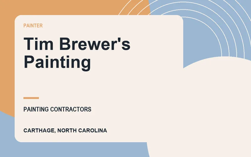 Tim Brewer's Painting in Carthage, North Carolina