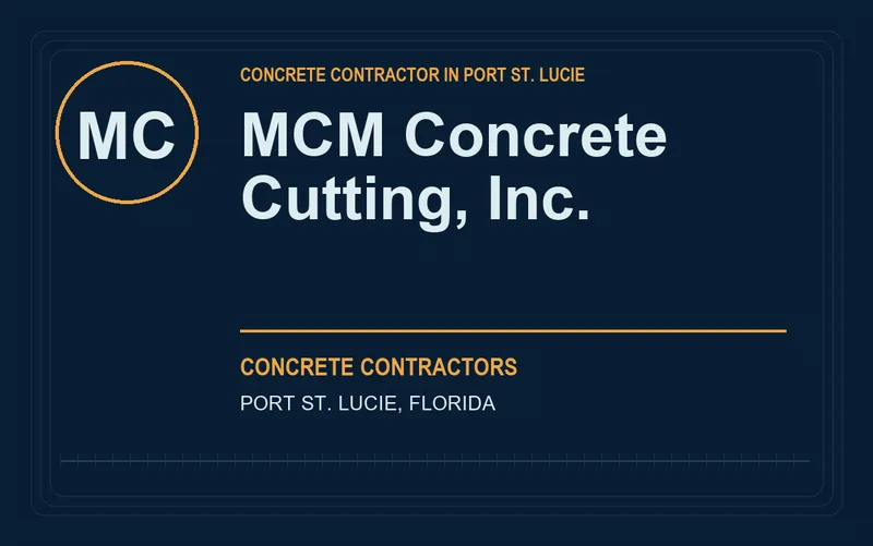 MCM Concrete Cutting, Inc. in Port St. Lucie, Florida