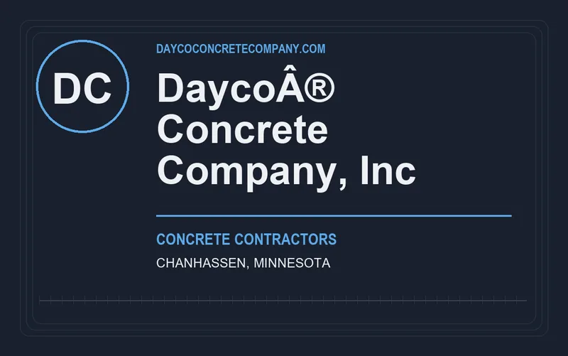 DaycoÂ® Concrete Company, Inc in Chanhassen, Minnesota