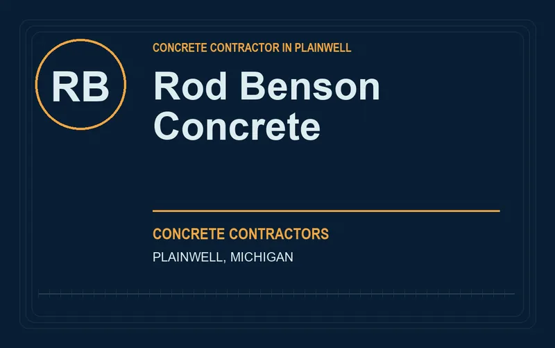 Rod Benson Concrete in Plainwell, Michigan