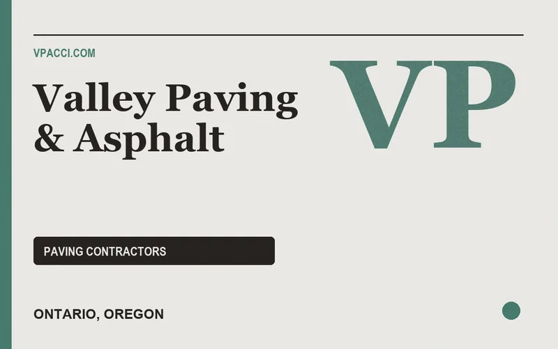 Valley Paving & Asphalt in Ontario, Oregon