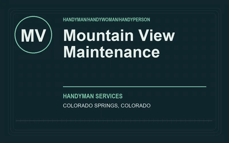 Mountain View Maintenance in Colorado Springs, Colorado