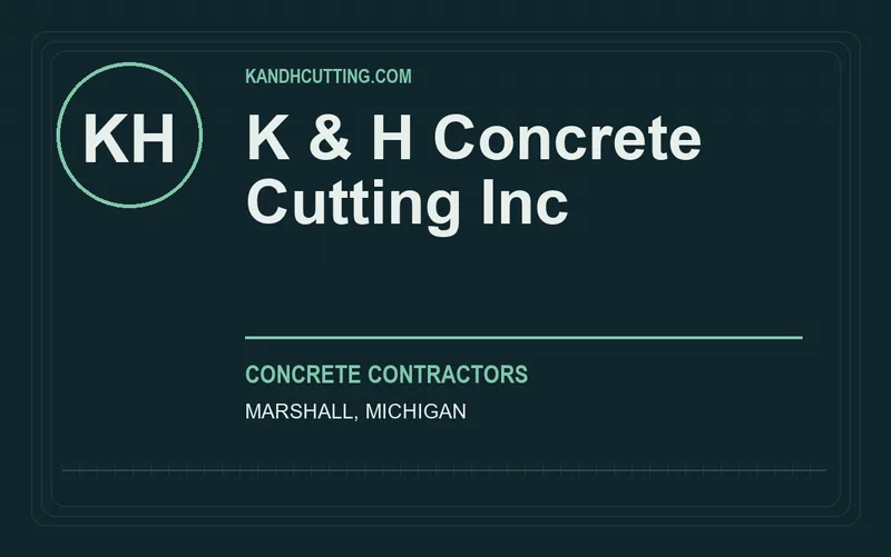 K & H Concrete Cutting Inc in Marshall, Michigan