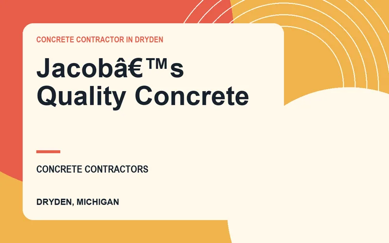 Jacobâ€™s Quality Concrete in Dryden, Michigan
