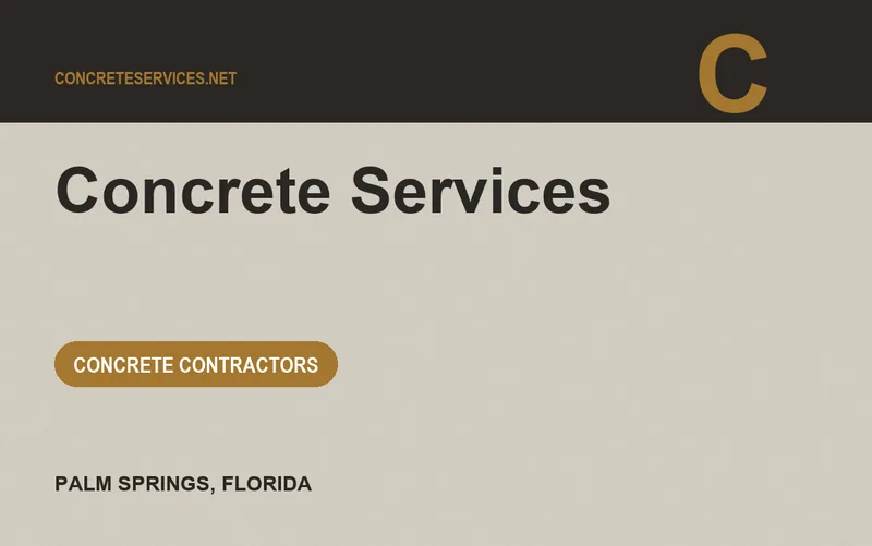 Concrete Services in Palm Springs, Florida