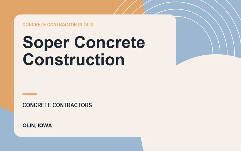Soper Concrete Construction in Olin, Iowa