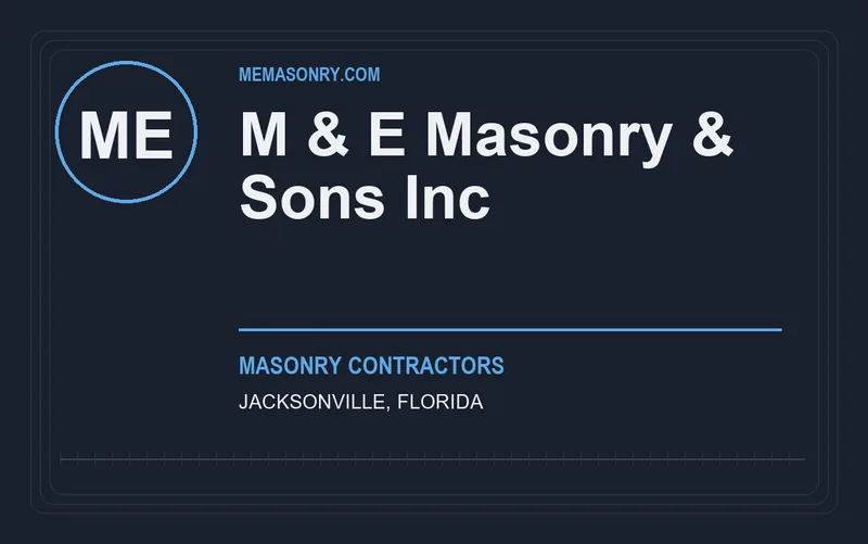 M & E Masonry & Sons Inc in Jacksonville, Florida