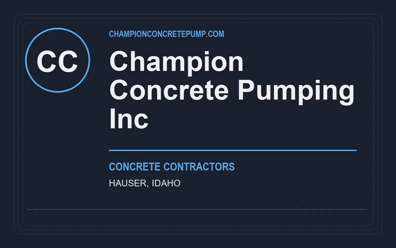 Champion Concrete Pumping Inc in Hauser, Idaho