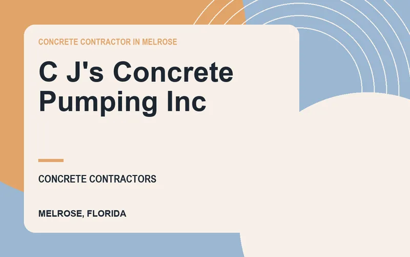 C J's Concrete Pumping Inc in Melrose, Florida