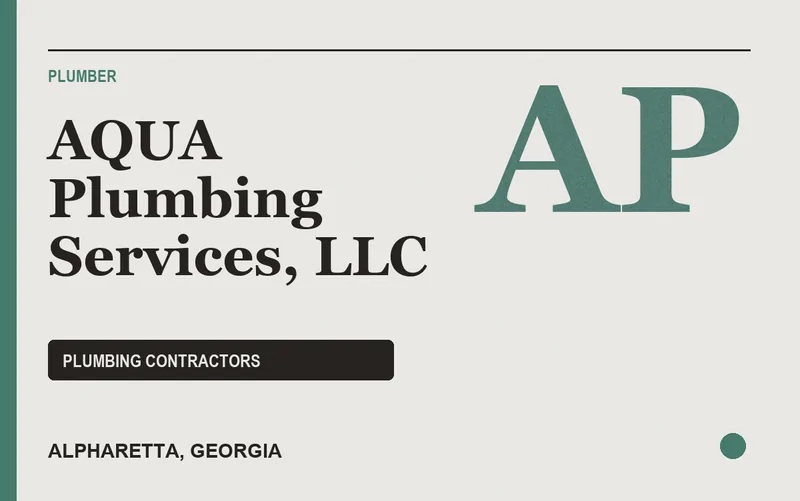 AQUA Plumbing Services, LLC in Alpharetta, Georgia